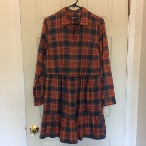 Toad & Co flannel shirt dress